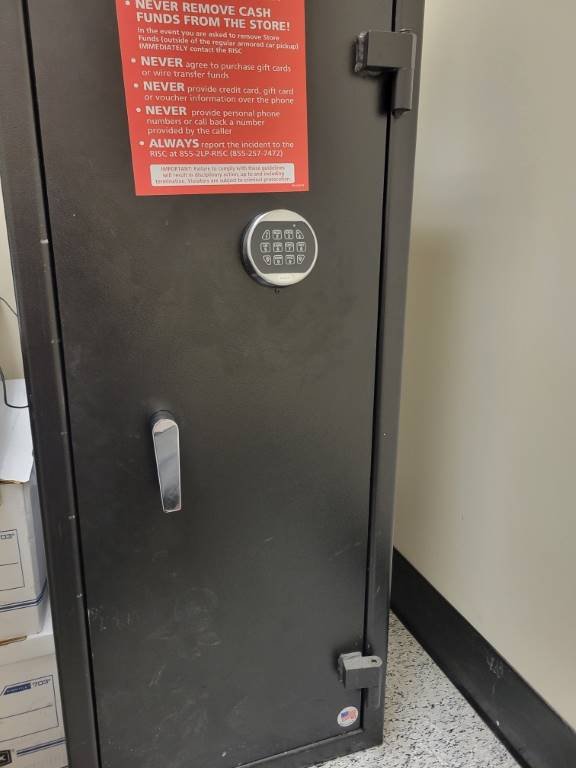 Commercial floor safe opened non-destructively