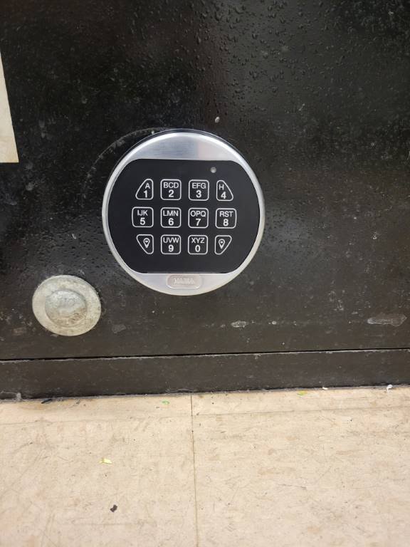 Digital safe keypad serviced by Locks Around the Clock