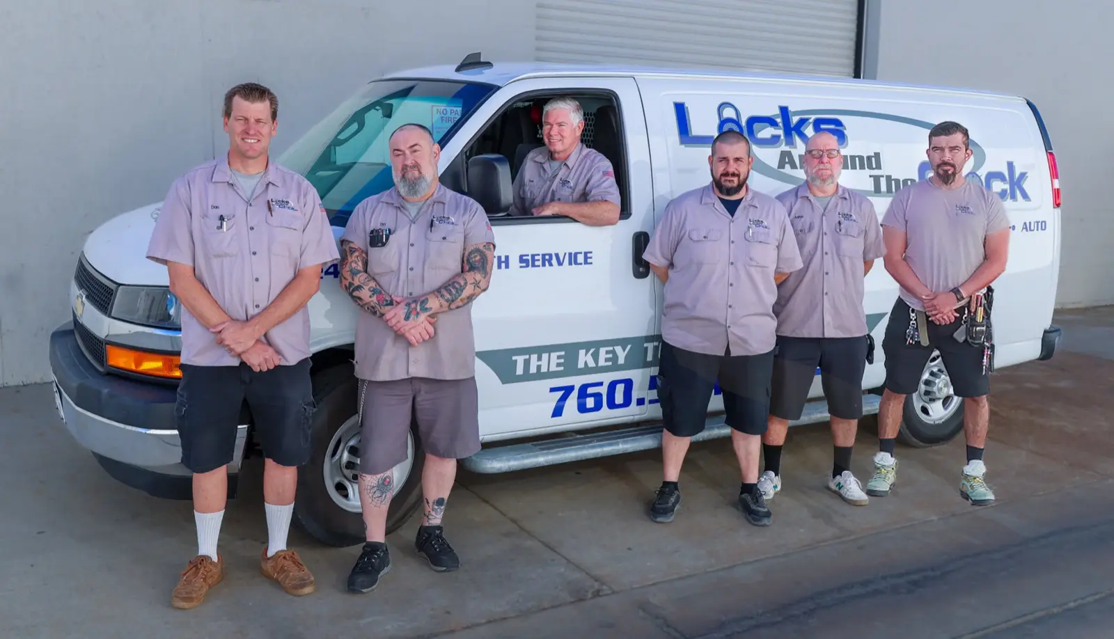 Locks Around the Clock locksmith team serving Coachella